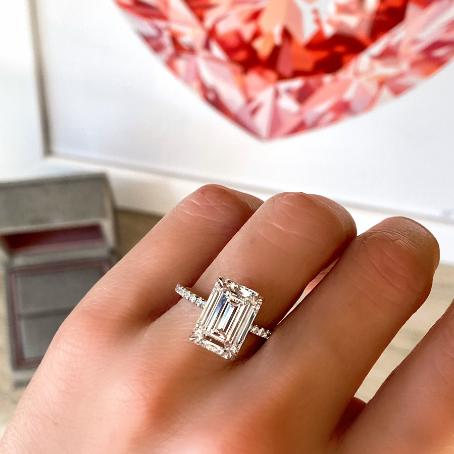 High Jewelry, Emerald Cut Lab Diamond Ring