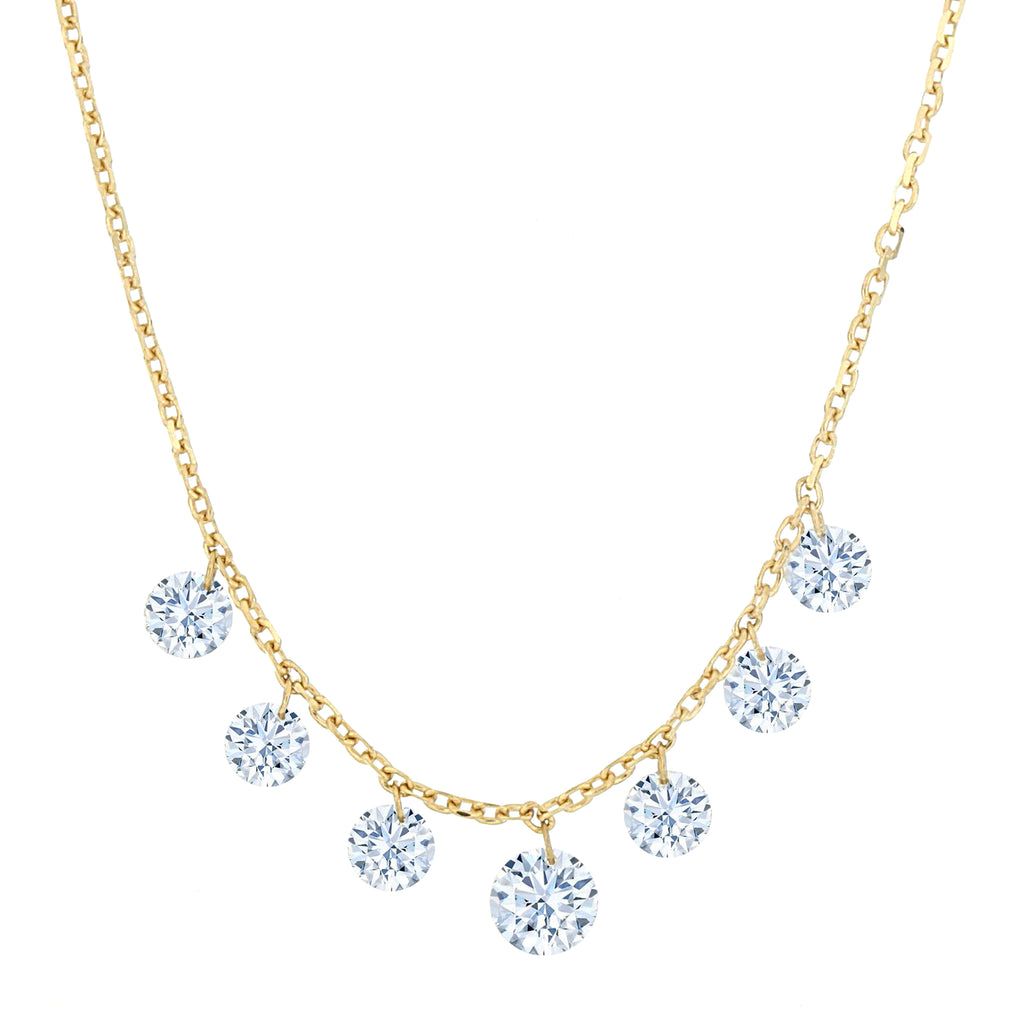 Graduated Seven Diamond Necklace