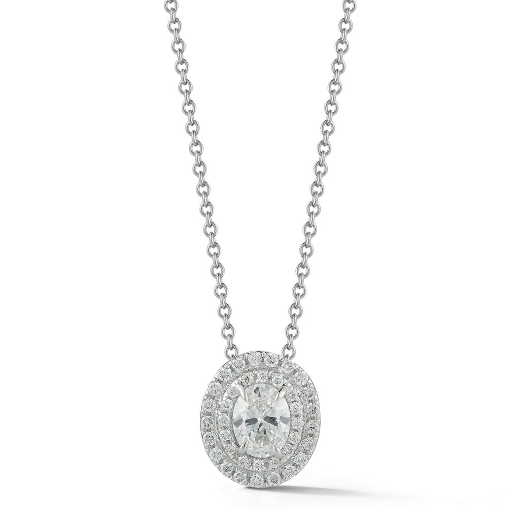 Miss Diamond Ring brilliant round white gold pendant necklace