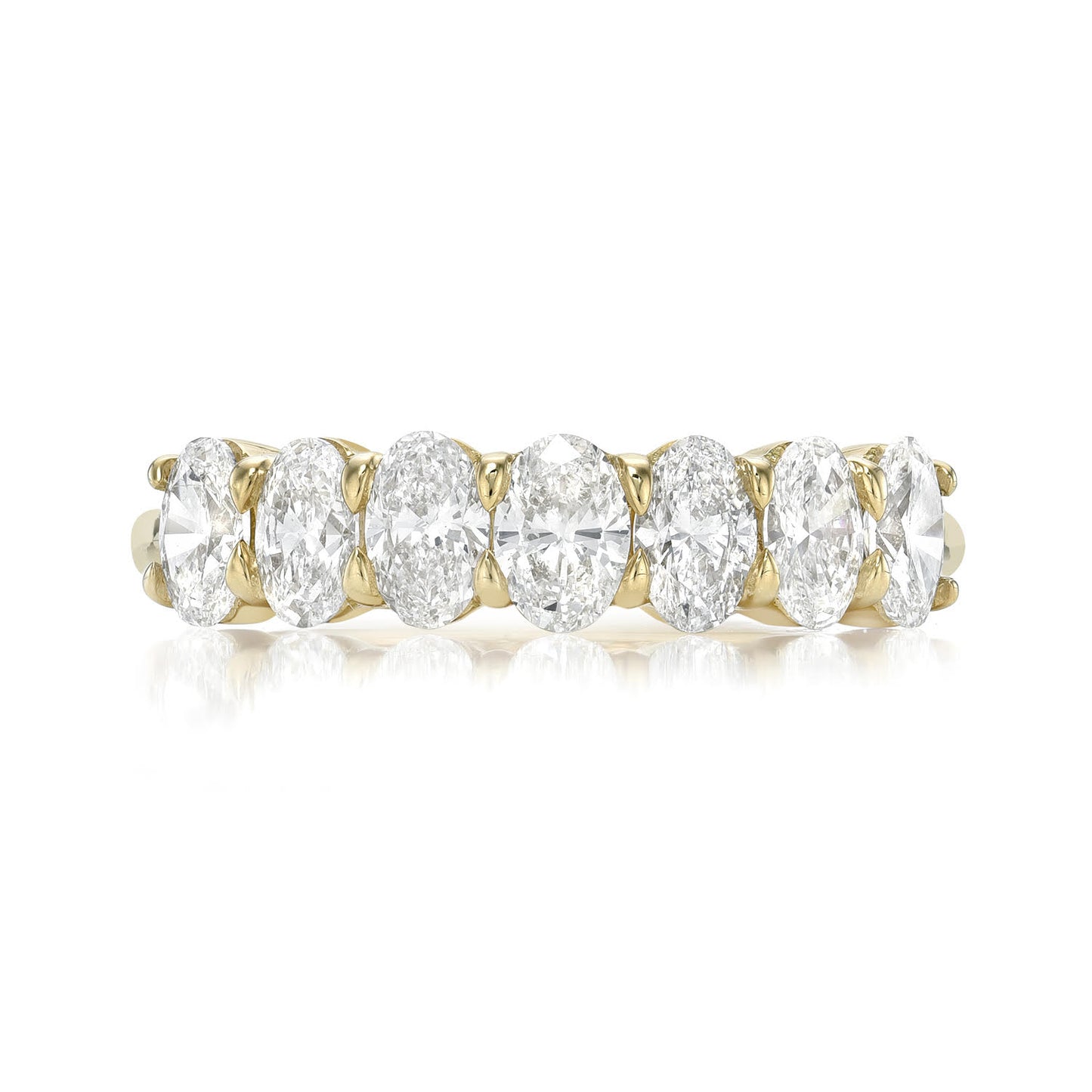 Oval Cut Diamond Half Eternity Ring
