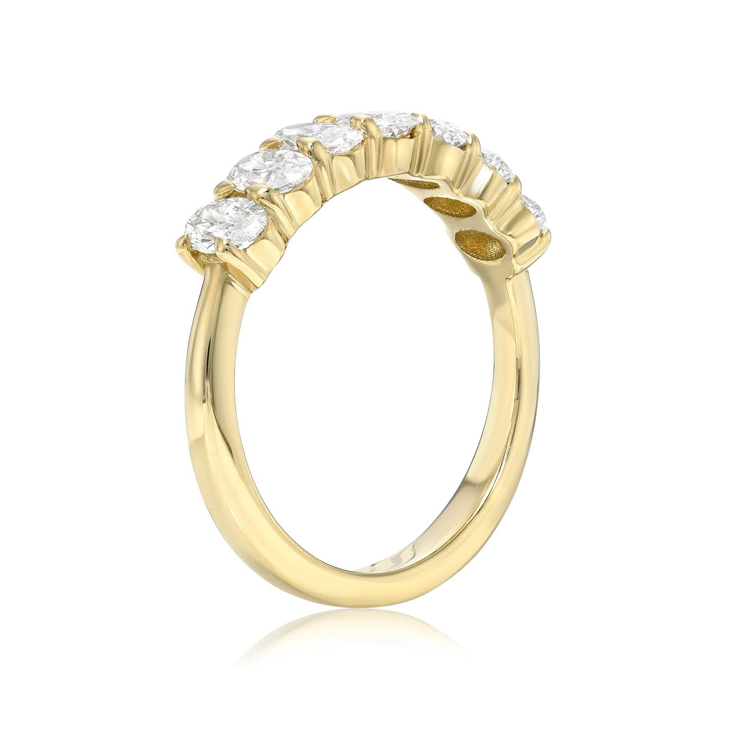 Oval Cut Diamond Half Eternity Ring