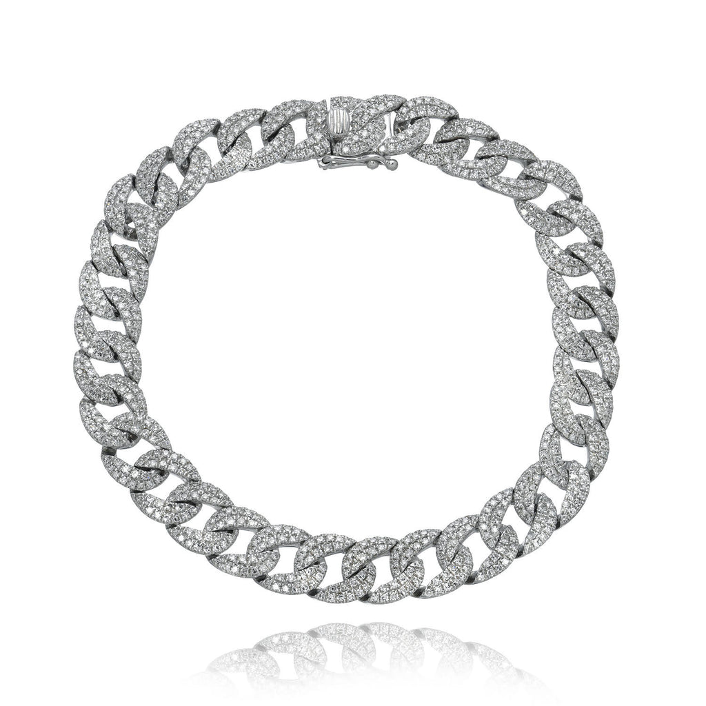 Pave Diamond Chain Link Bracelet
