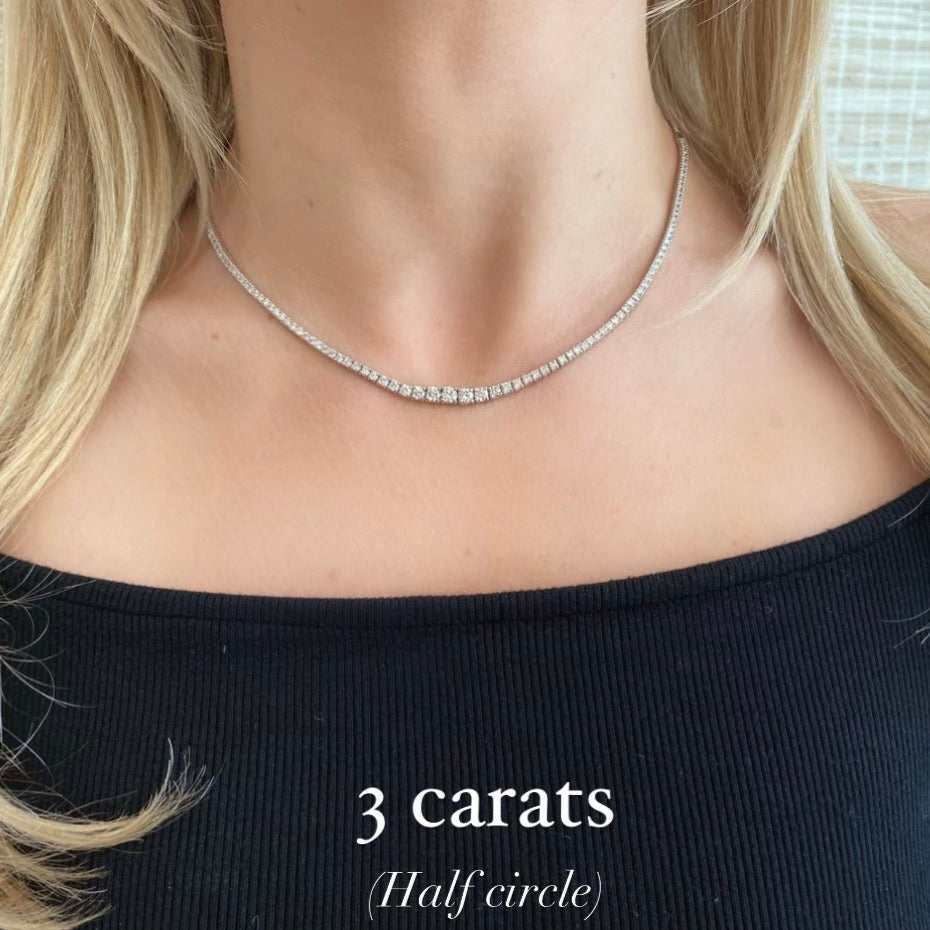 14.44 Carat Diamond Riviera Platinum Tennis Necklace – Robinson's Jewelers