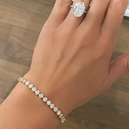 Bezel Diamond Tennis Bracelet