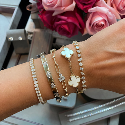 Love All Mixed Shape Diamond Tennis Bracelet