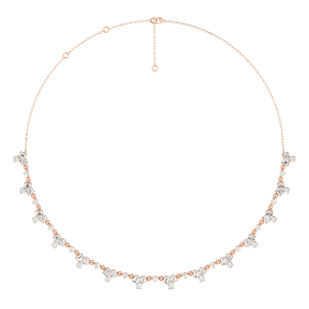 Victoria Belle Diamond Cluster Necklace