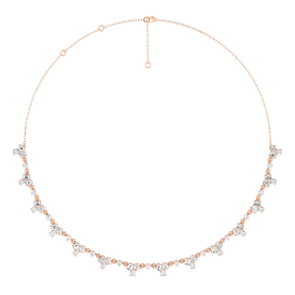 Victoria Belle Diamond Cluster Necklace