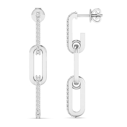 Paperclip Diamond Earrings