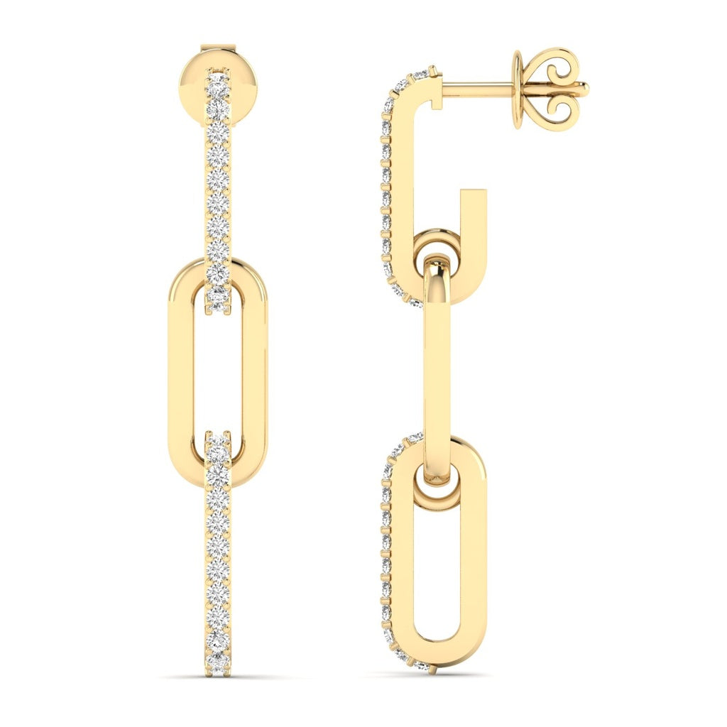 Paperclip Diamond Earrings