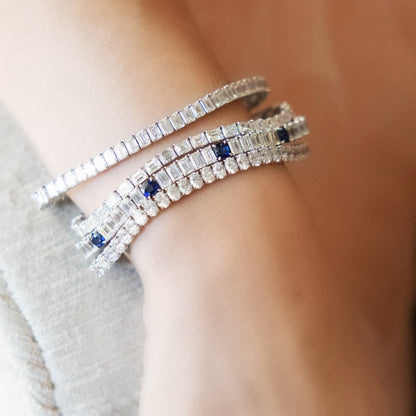 Emerald Cut Diamond Tennis Bracelet