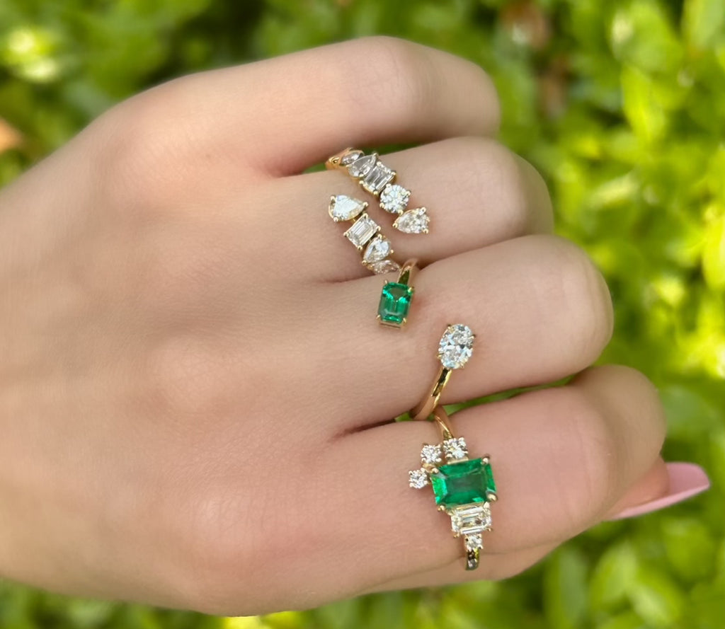 Nature's Beauty Emerald and Diamond Ring