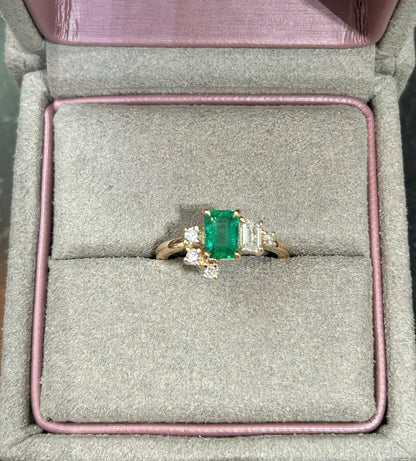 Nature's Beauty Emerald and Diamond Ring