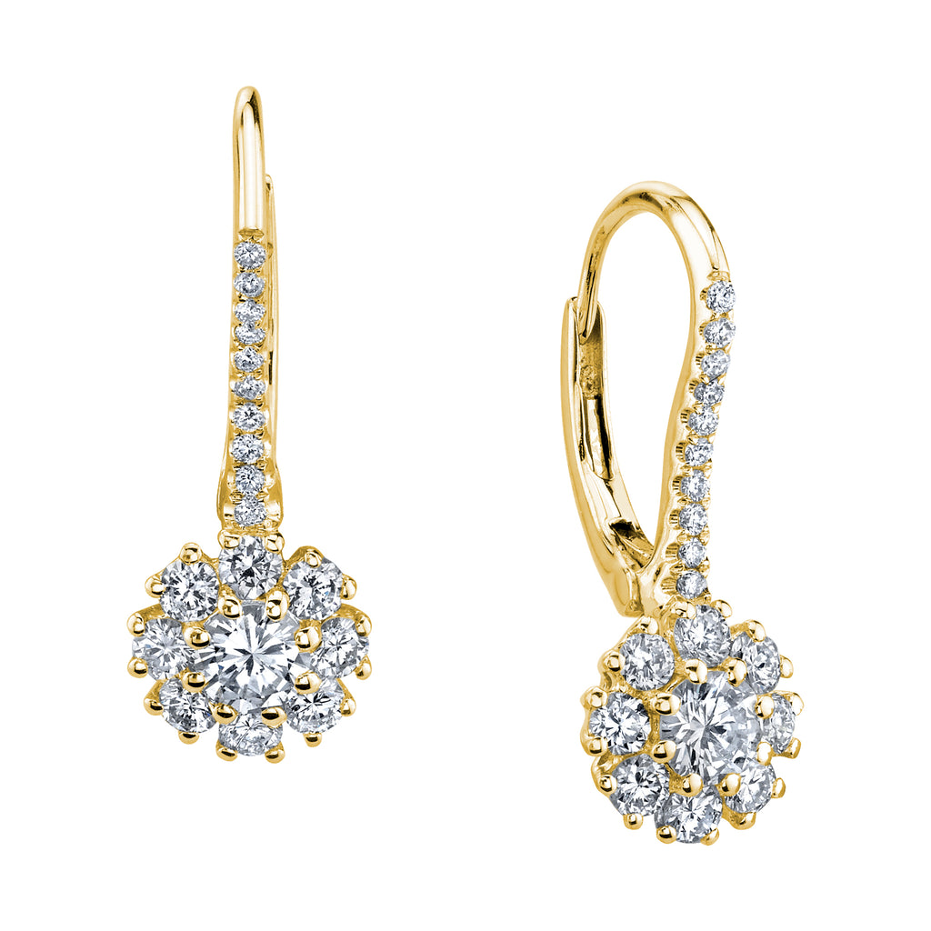 Bloom Drop Diamond Earrings