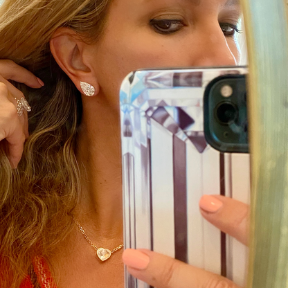 Pear Diamond Stud Earrings