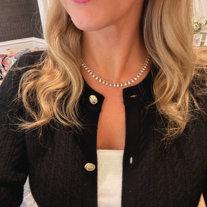 Oval DewDrop Diamond Necklace