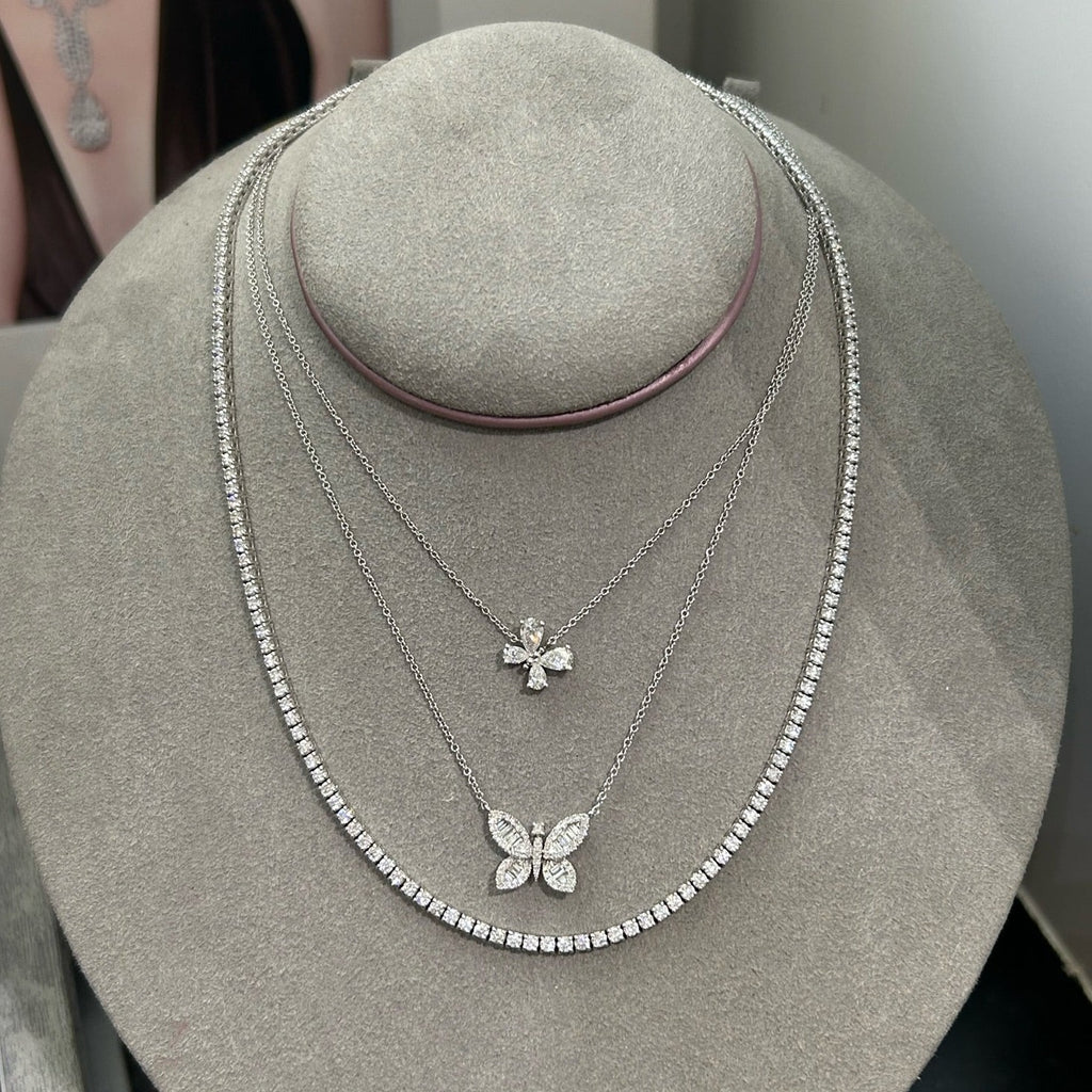 Butterfly Diamond Pendant Necklace