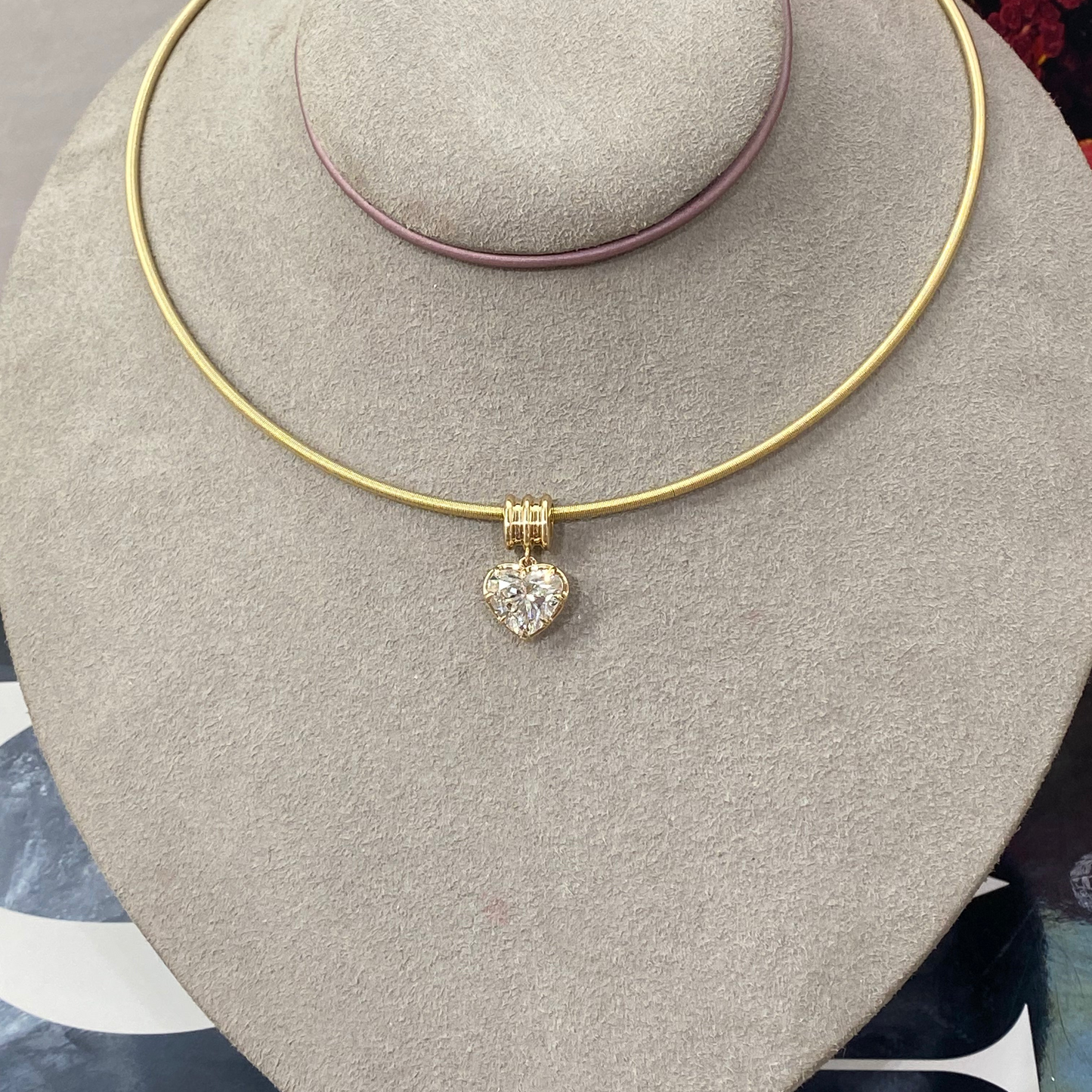 Heart Slide Diamond Pendant