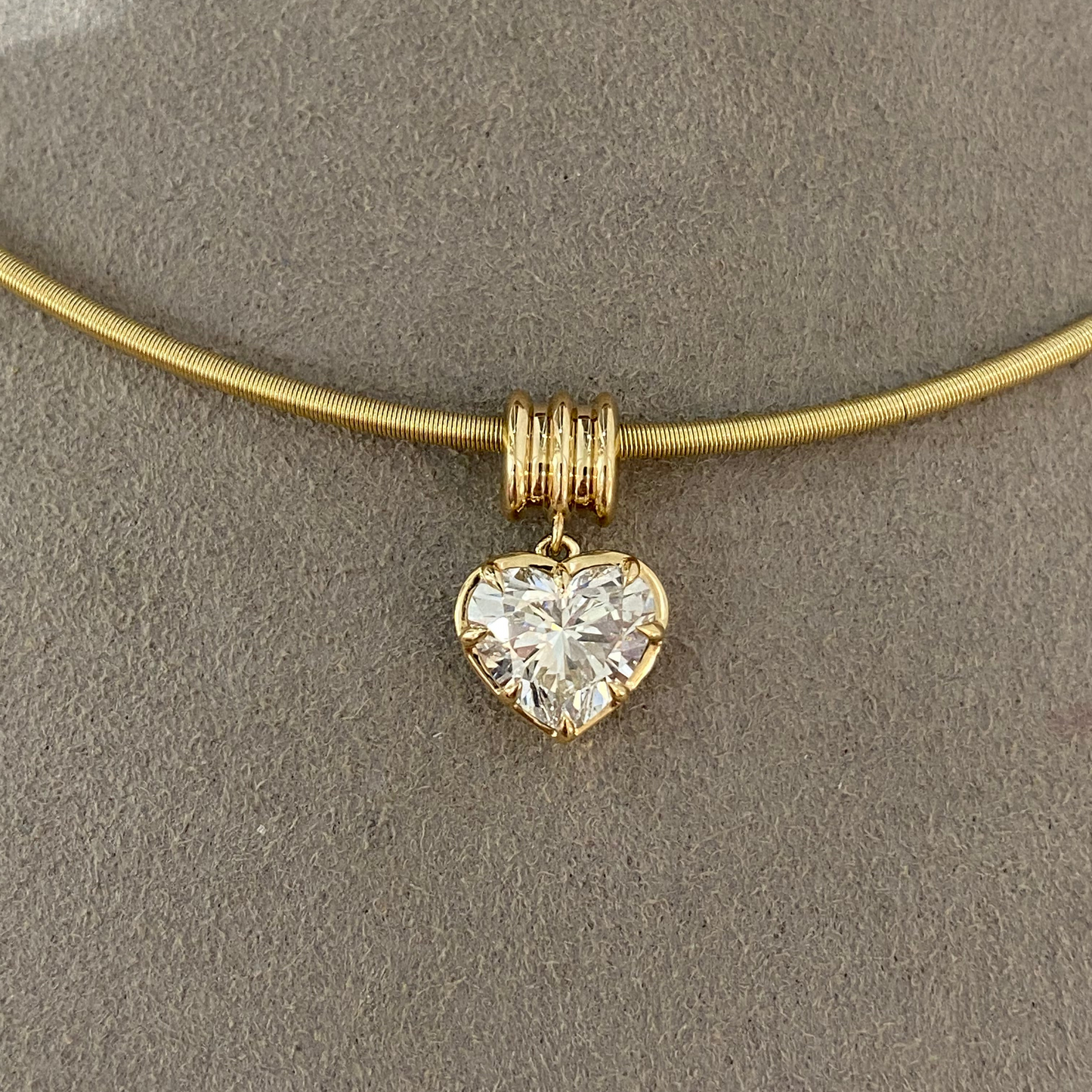 Heart Slide Diamond Pendant