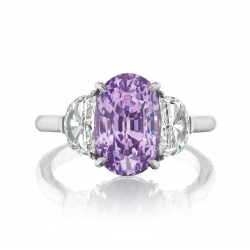 6.5 carat Lavender Diamond Spinel Ring
