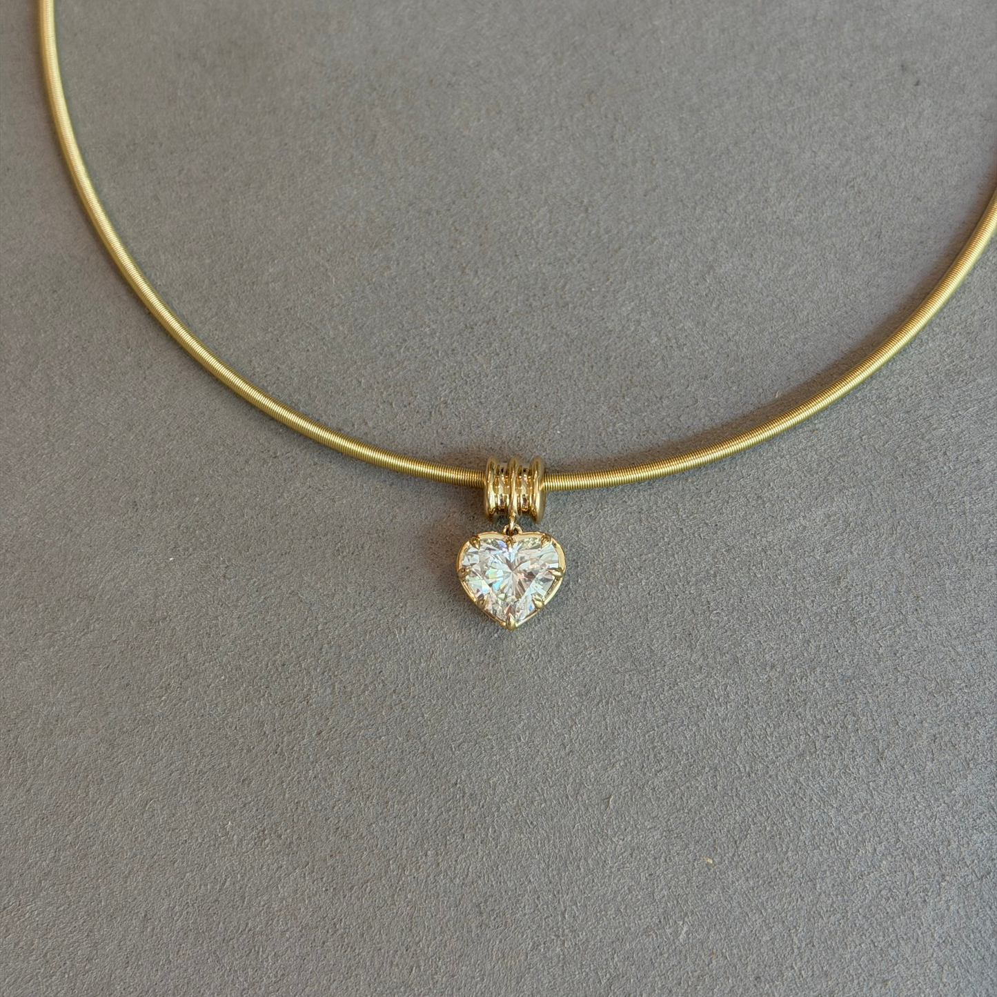 Heart Slide Diamond Pendant