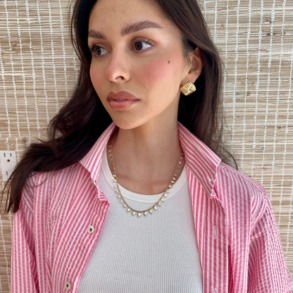 Oval DewDrop Diamond Necklace