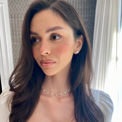 Victoria Belle Diamond Cluster Necklace