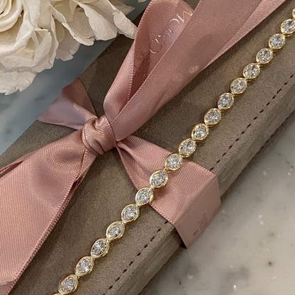 Oval East West Bezel Tennis Bracelet