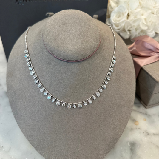 Diamond Bezel Drop Necklace