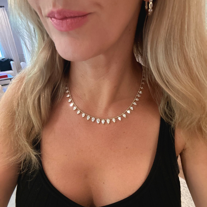 Femme Fatal Pear Diamond Necklace