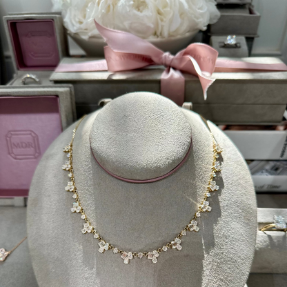 Victoria Belle Diamond Cluster Necklace