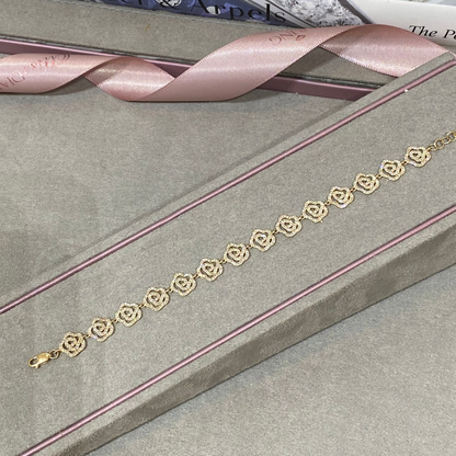 Camellia Flower Diamond Bracelet