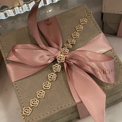 Camellia Flower Diamond Bracelet