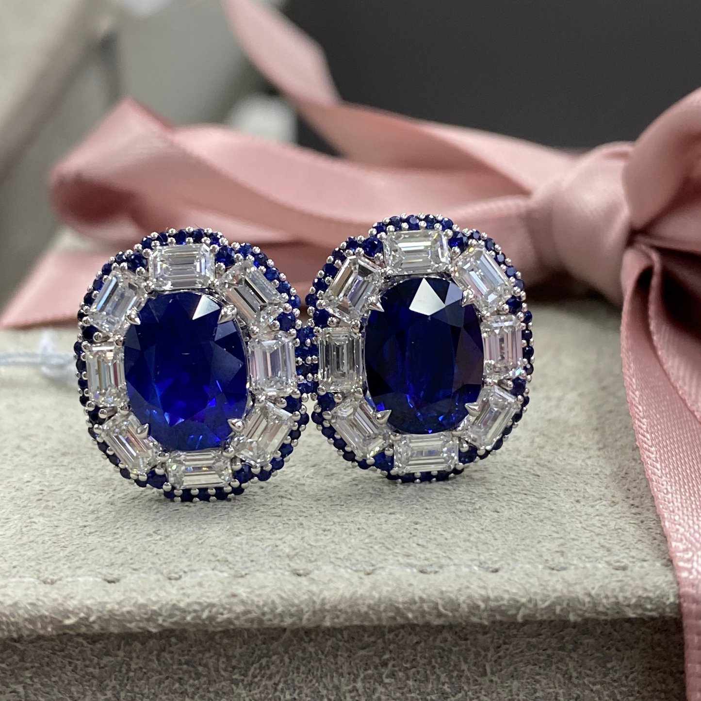 6 Carat Sapphire Earrings