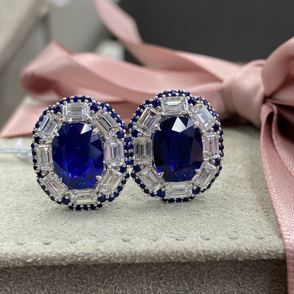 6 Carat Sapphire Earrings