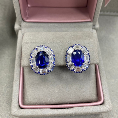 6 Carat Sapphire Earrings