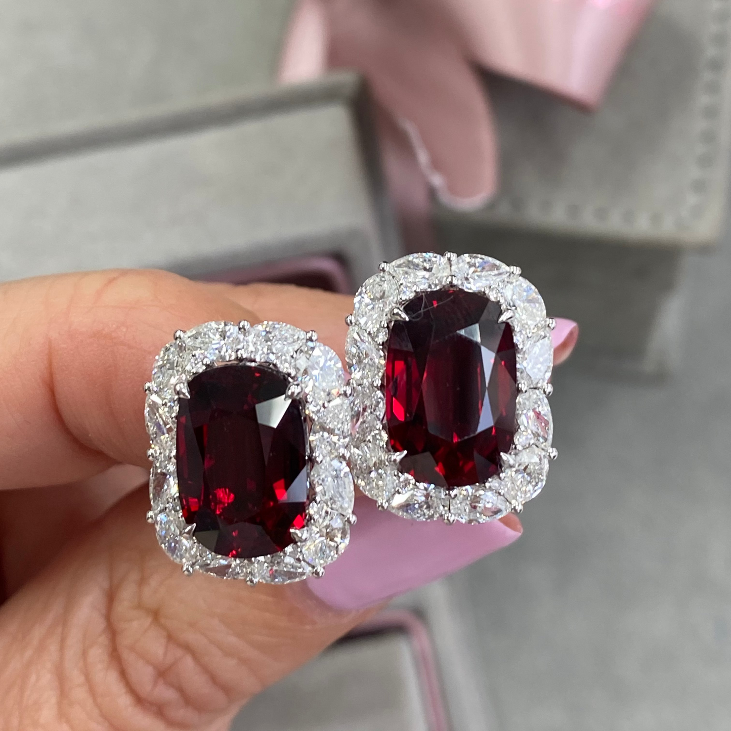 10 Carat Ruby Earrings