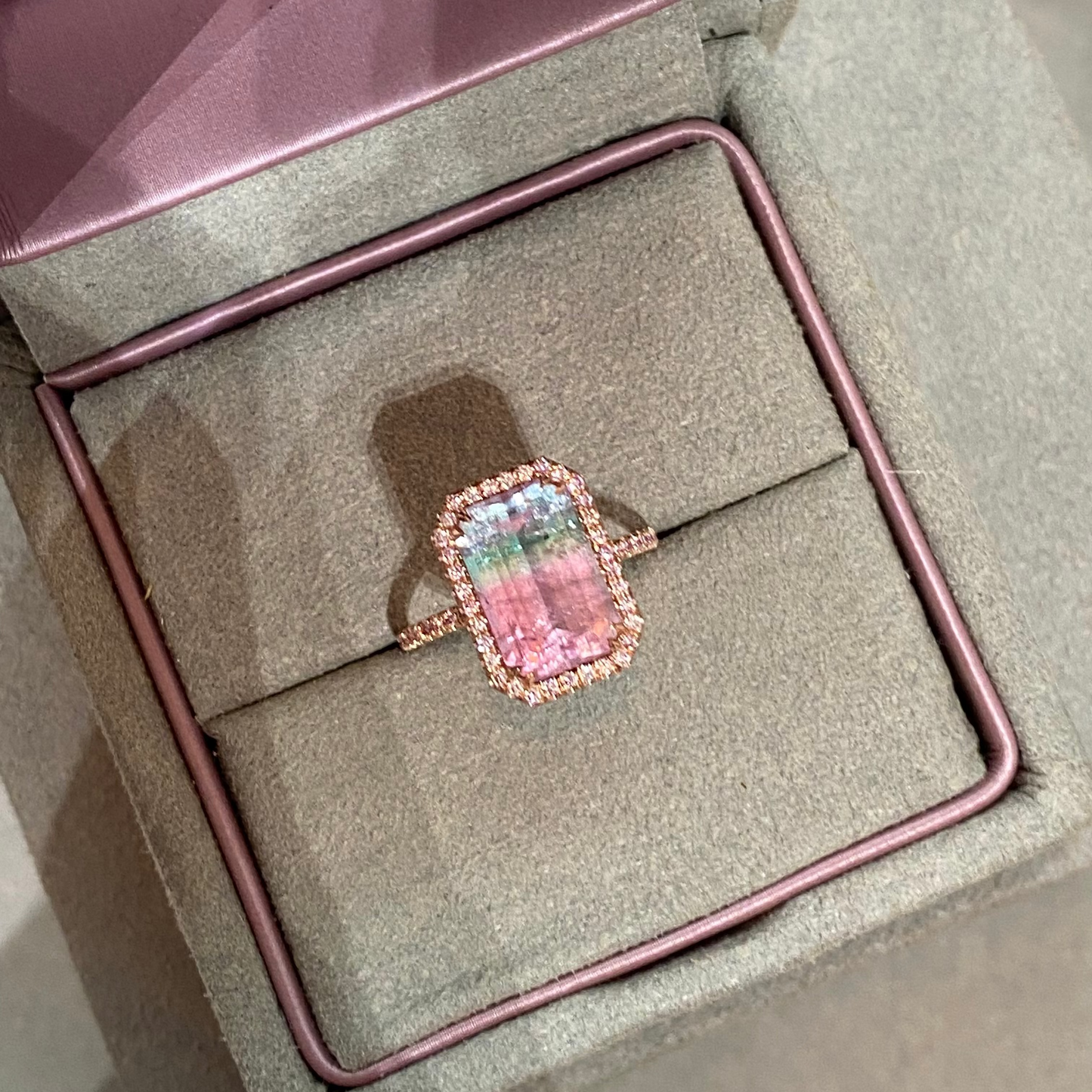 5.3 Carat Heaven on Earth Tourmaline Pink Diamond Unicorn Ring