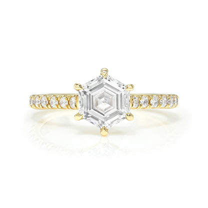 Hexagon Pinky Promise Ring
