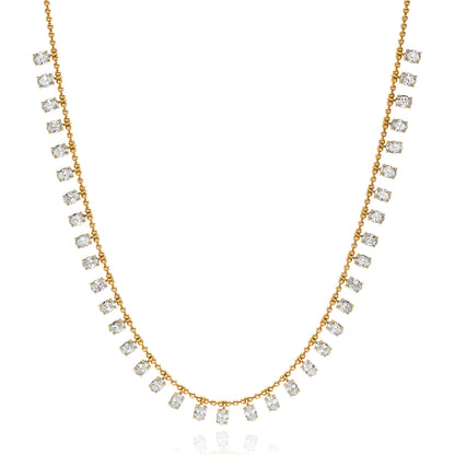 Oval DewDrop Diamond Necklace