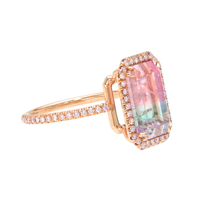 5.3 Carat Heaven on Earth Tourmaline Pink Diamond Unicorn Ring