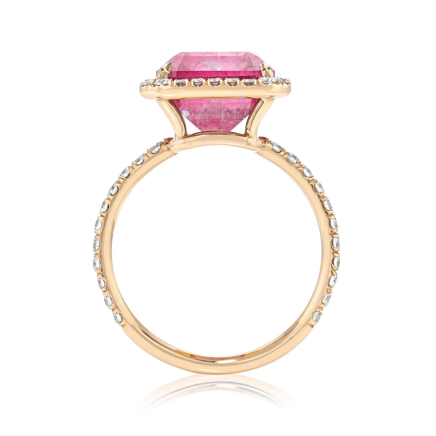 6.8 Carat Rainbow Brite Tourmaline Diamond Unicorn Ring