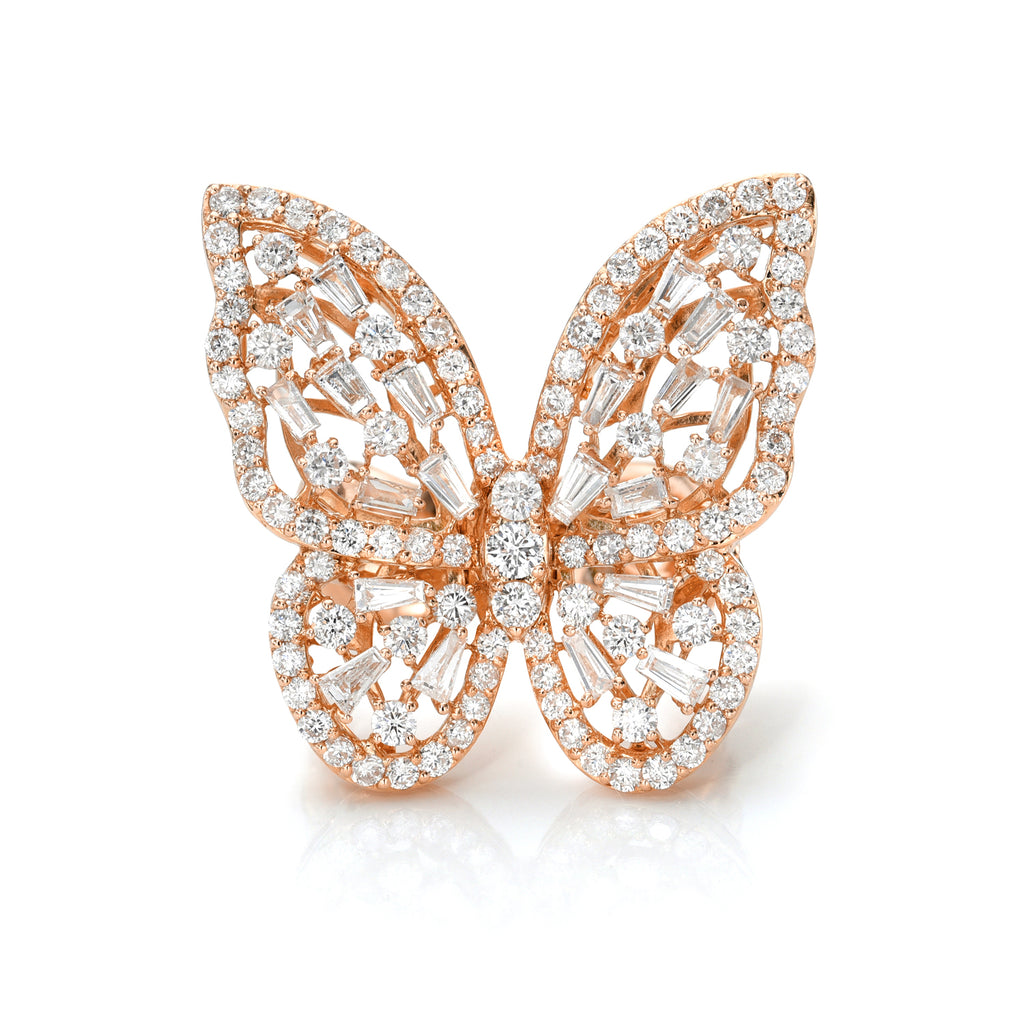 Brilliant Butterfly Diamond Ring