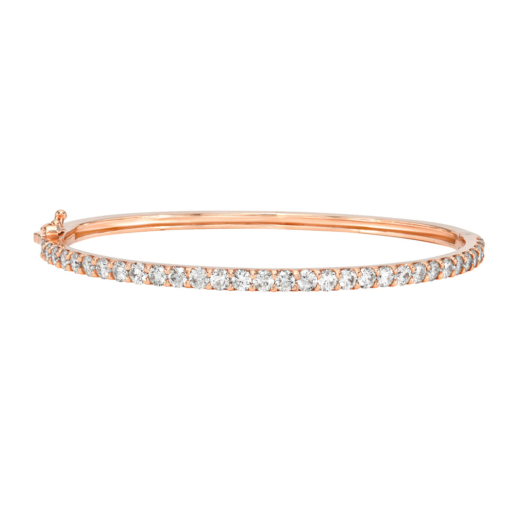 Single Row Diamond Tennis Bracelet Bangle