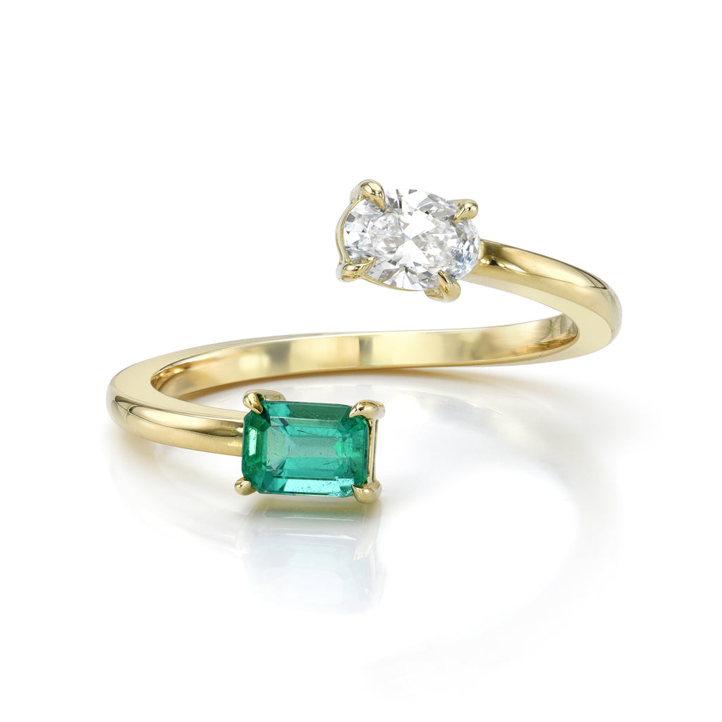 Nature's Touch Emerald and Diamond Ring