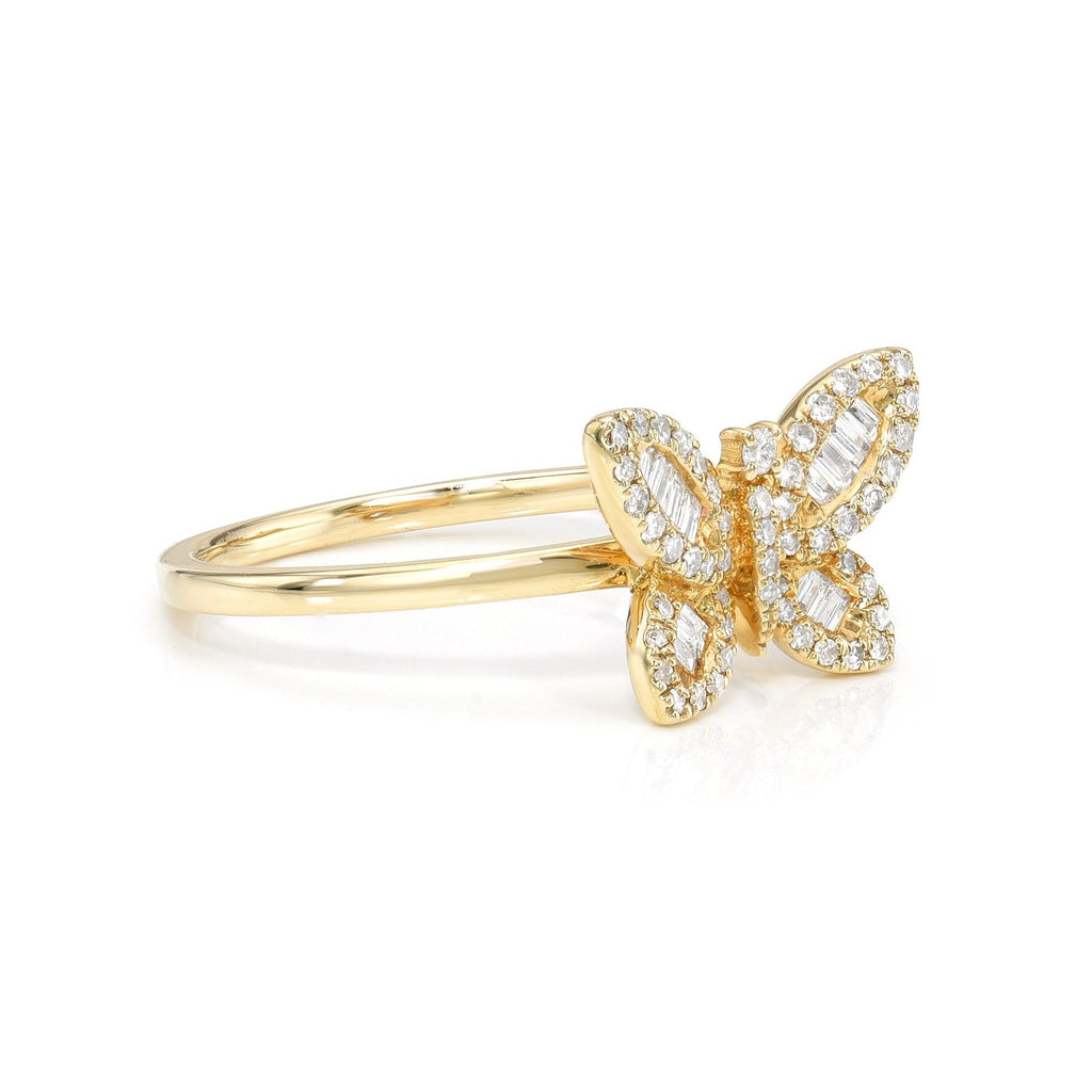 Diamond Butterfly Ring