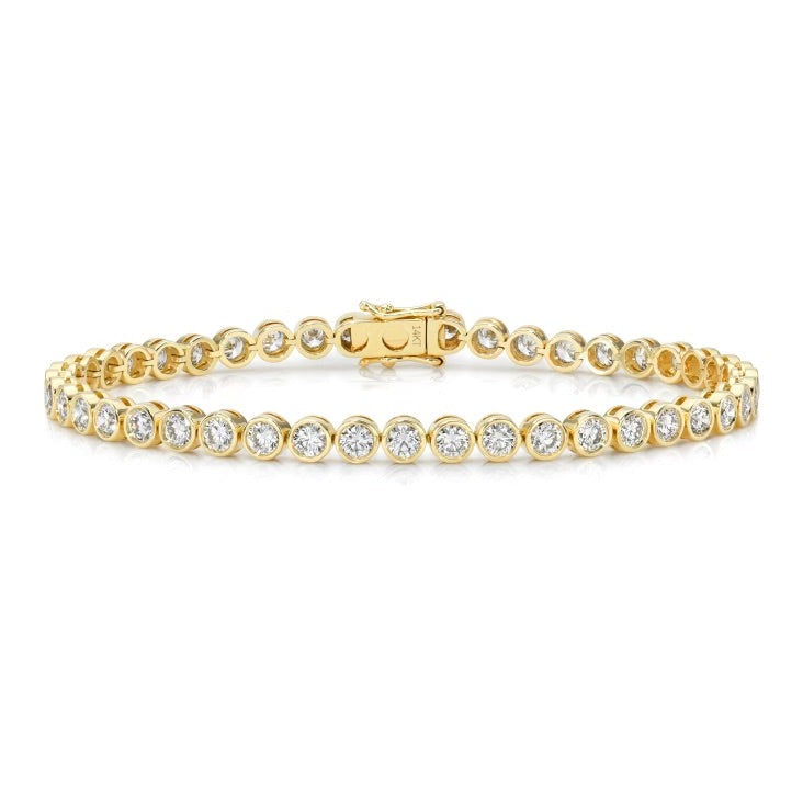 Bezel Diamond Tennis Bracelet