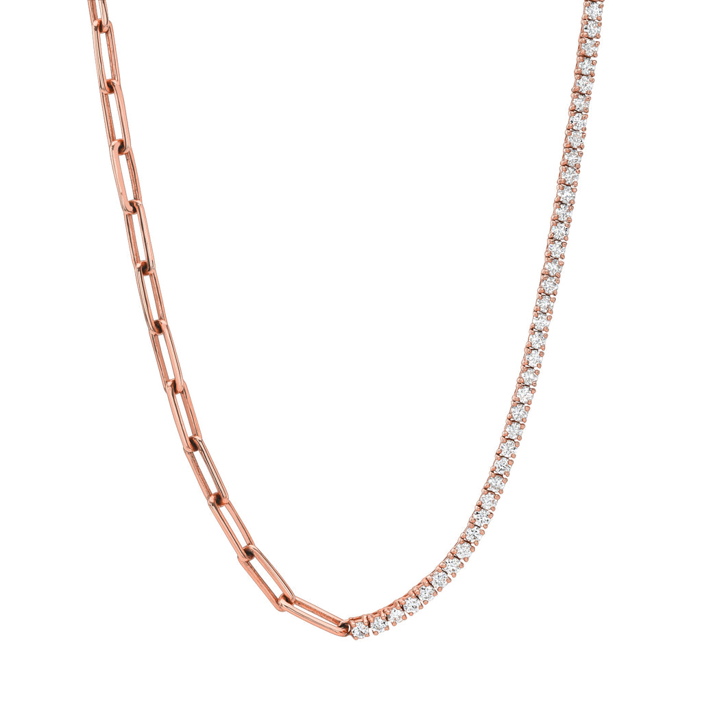 14K Modern Diamond Paperclip Necklace – Cape Cod Jewelers