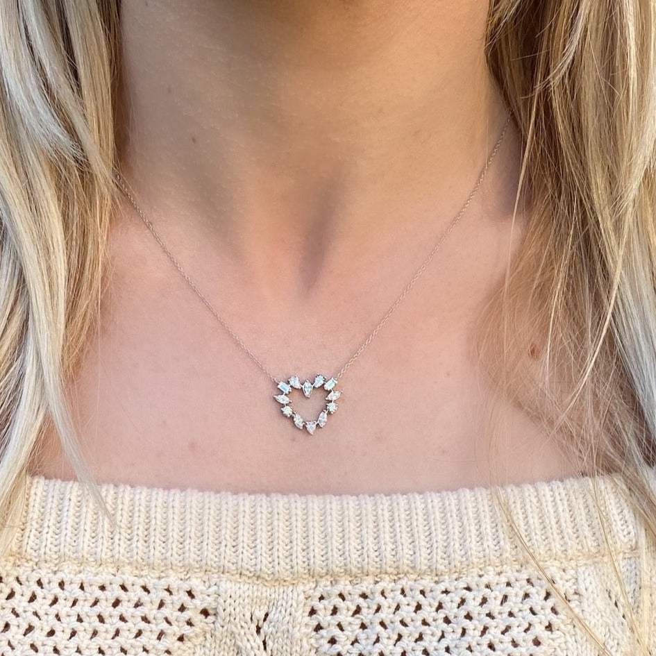 In Love Diamond Heart Pendant Necklace