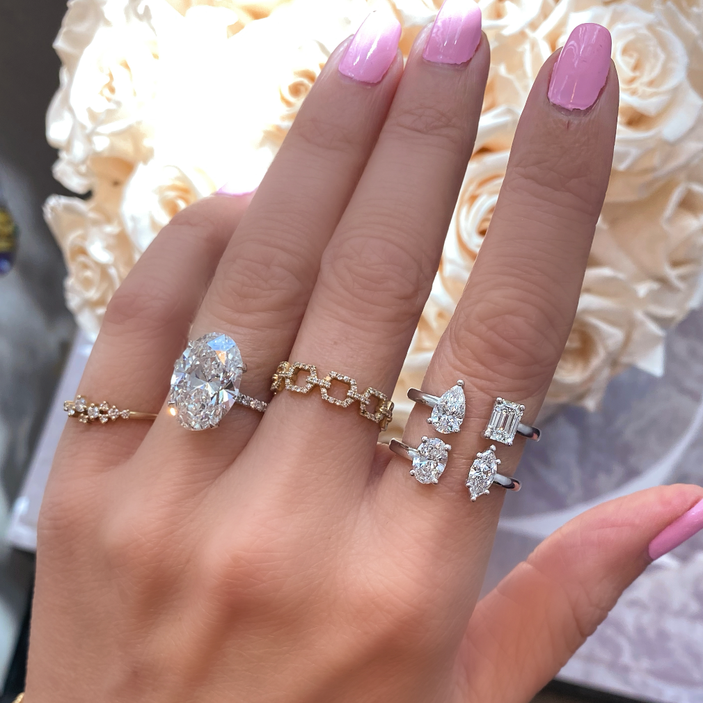 Diamond cocktail rings discount