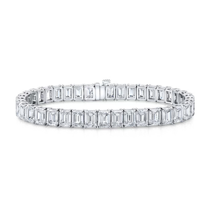 Emerald Cut Diamond Tennis Bracelet